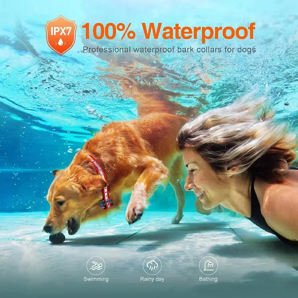 Waterdicht hondentrainingshalsband met groot bereik en 3 modi