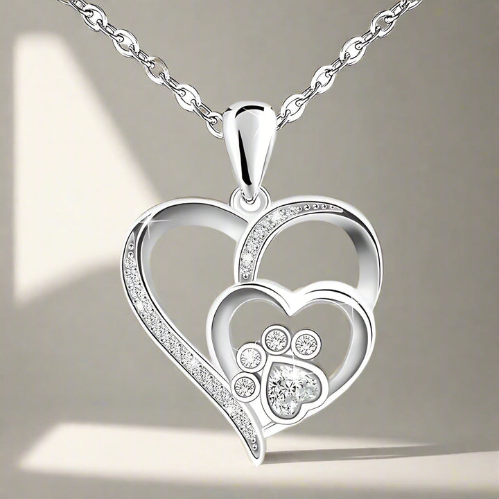 Sterling Zilveren Poot & Hart Ketting met Zirconia