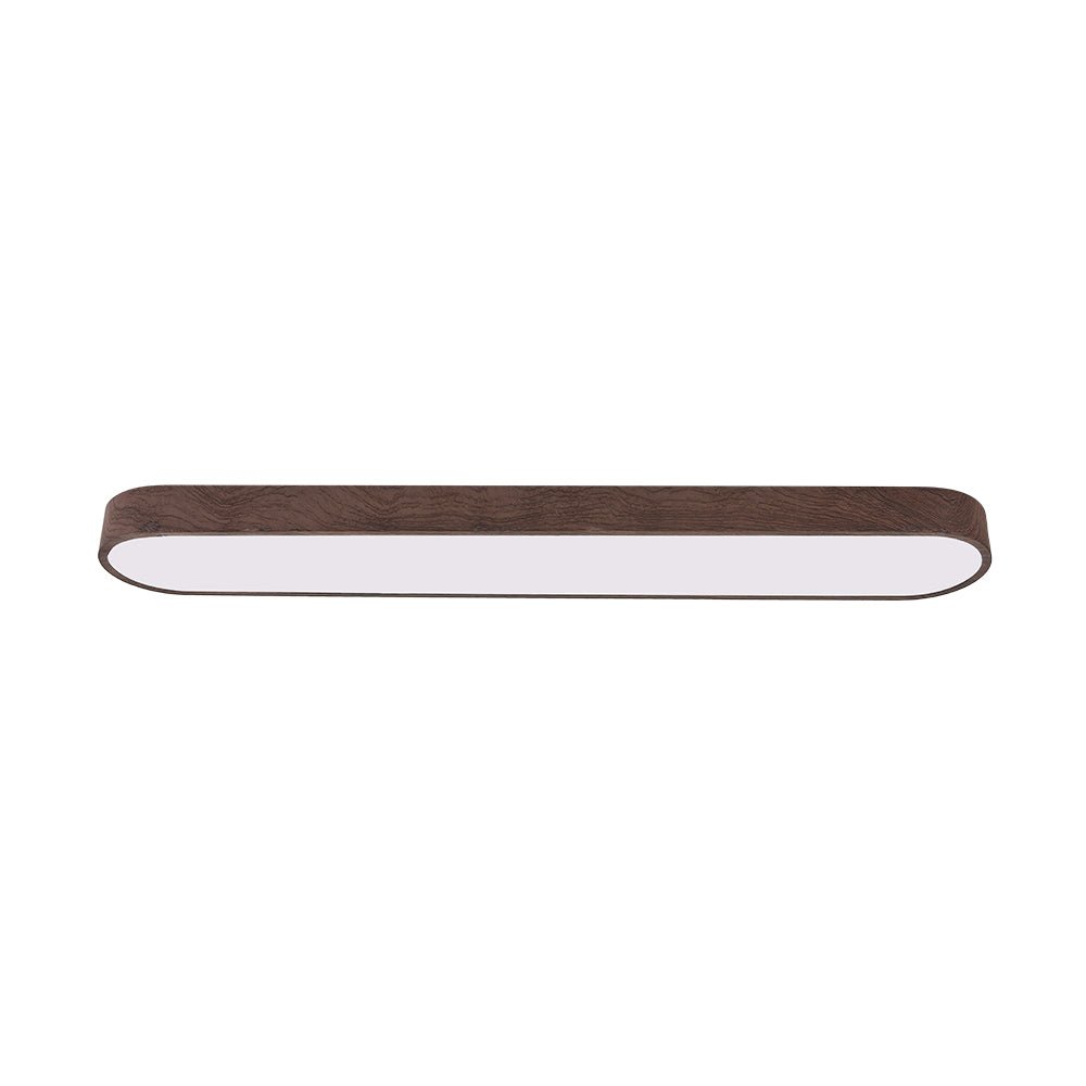 Ovale LED Plafondlamp Nordic Glow met Houten Accent