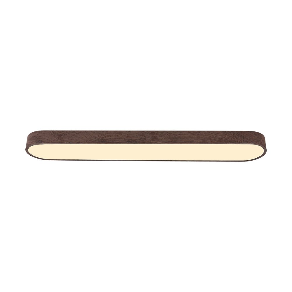 Ovale LED Plafondlamp Nordic Glow met Houten Accent