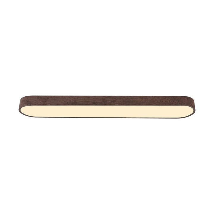 Ovale LED Plafondlamp Nordic Glow met Houten Accent