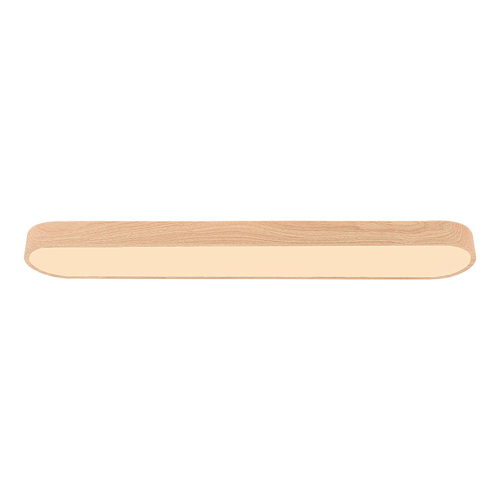 Ovale LED Plafondlamp Nordic Glow met Houten Accent
