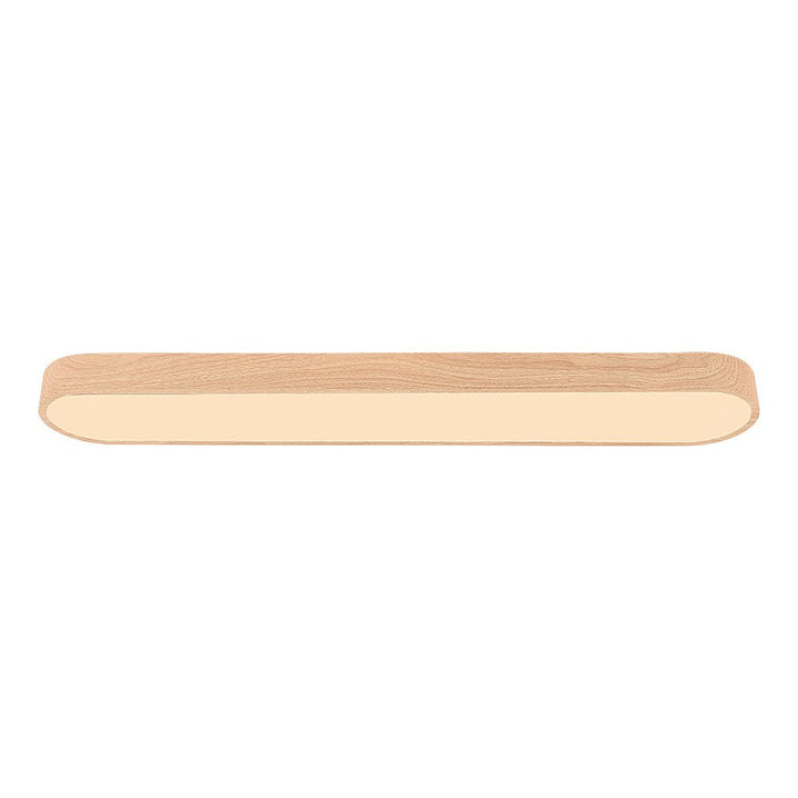 Ovale LED Plafondlamp Nordic Glow met Houten Accent