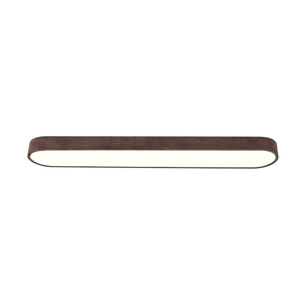 Ovale LED Plafondlamp Nordic Glow met Houten Accent