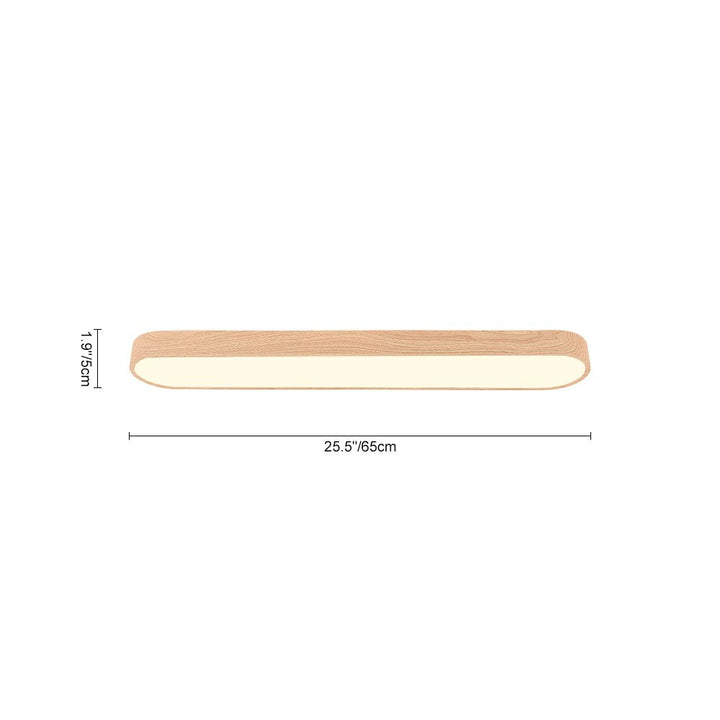 Ovale LED Plafondlamp Nordic Glow met Houten Accent