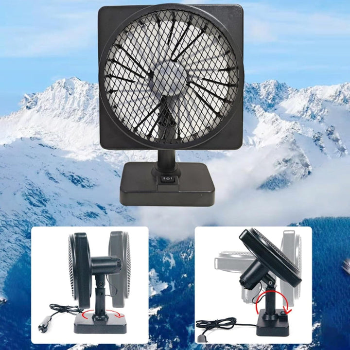 Draagbare voertuigventilator met USB-voeding en 360° draaibaar