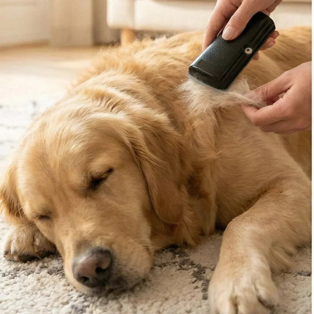 GlowBrush ontklitkam voor honden en katten — verwijdert losse ondervacht