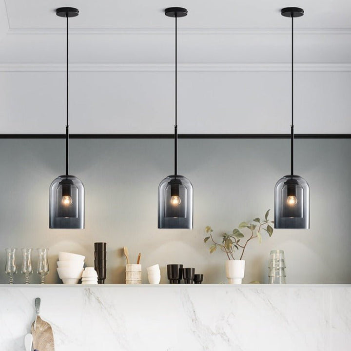 Elegante Dubbele Glazen Kroonluchter - AuraGlas