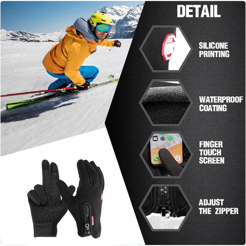 Unisex winterhandschoenen geïsoleerde thermische handschoenen met antislipgrip