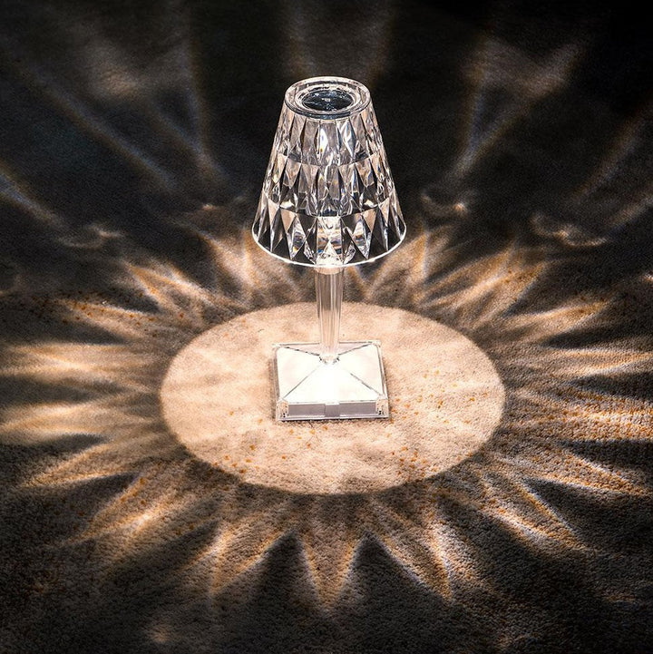 Elegante kristallen accentlamp, dimbare oplaadbare verlichting voor thuis