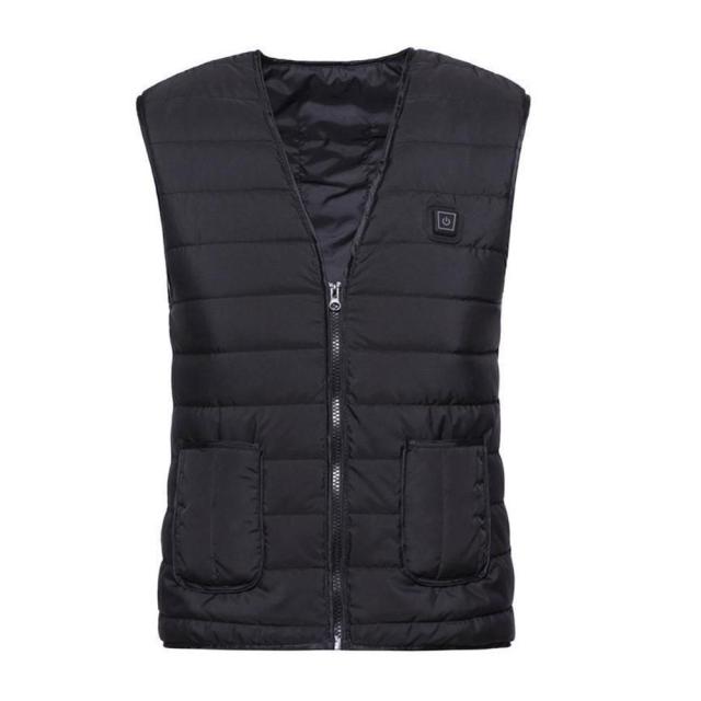 Verwarmde bodywarmer met 5 warmtezones en 3 standen