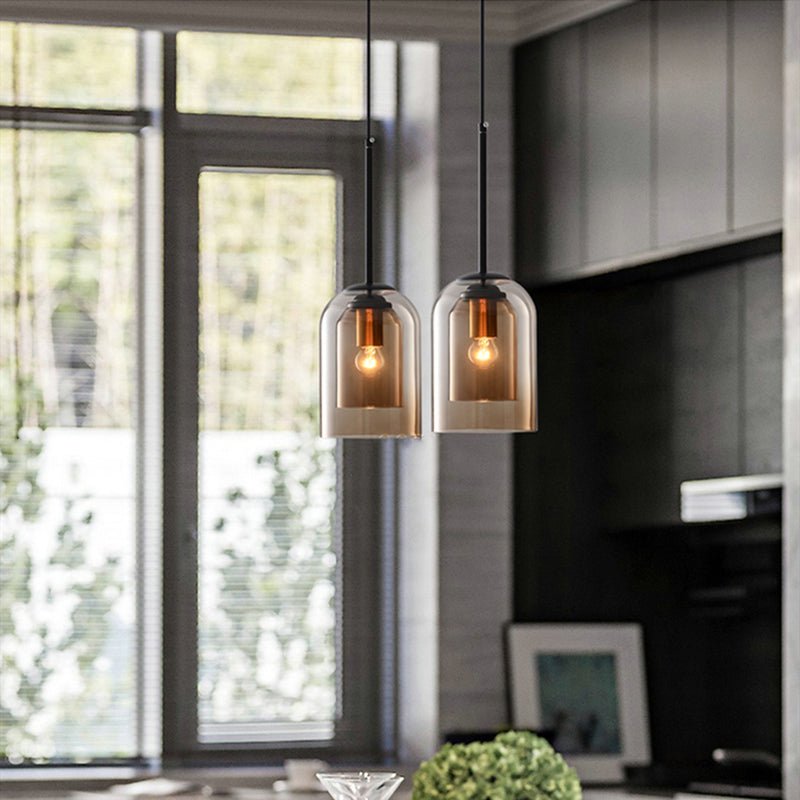 Elegante Dubbele Glazen Kroonluchter - AuraGlas