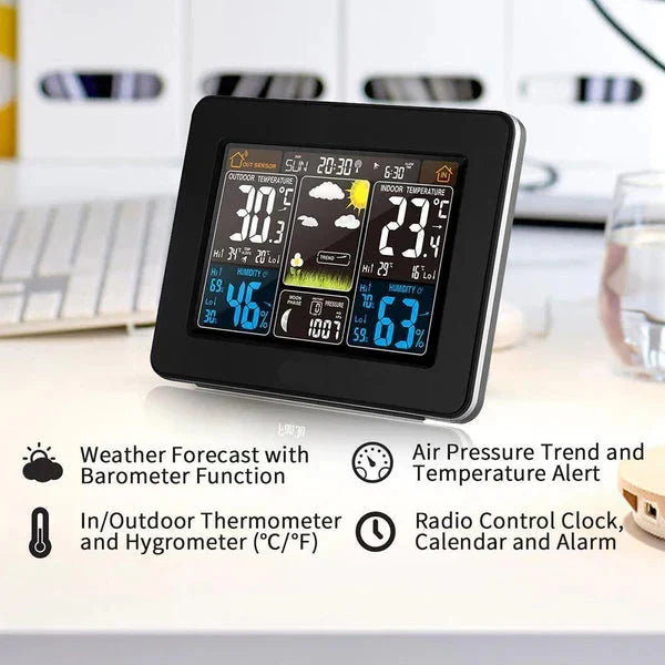 Draadloos Premium Weerstation – Nauwkeurige Binnen- en Buitenmonitoring
