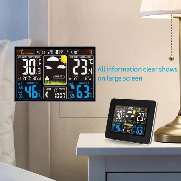 Draadloos Premium Weerstation – Nauwkeurige Binnen- en Buitenmonitoring