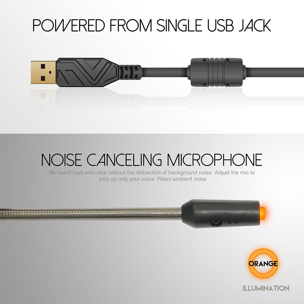 Over-ear gamingkoptelefoon met ruisonderdrukkende microfoon