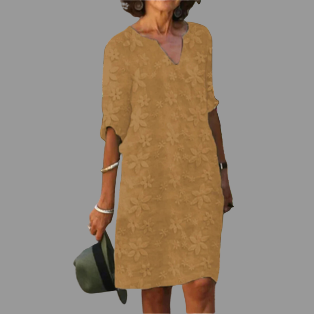 Midi-jurk voor dames - moderne stijl met bloemenmotief