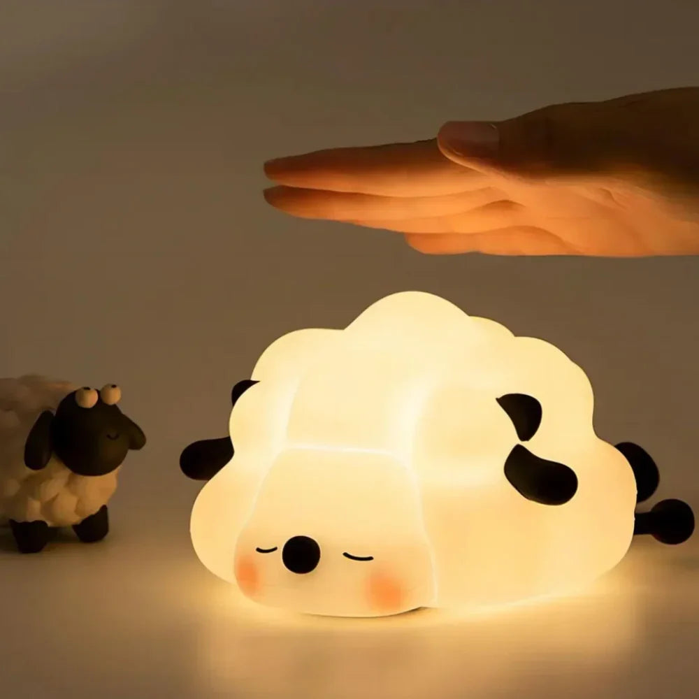 Schattige LED-nachtlamp, instelbare helderheid met slaaptimer