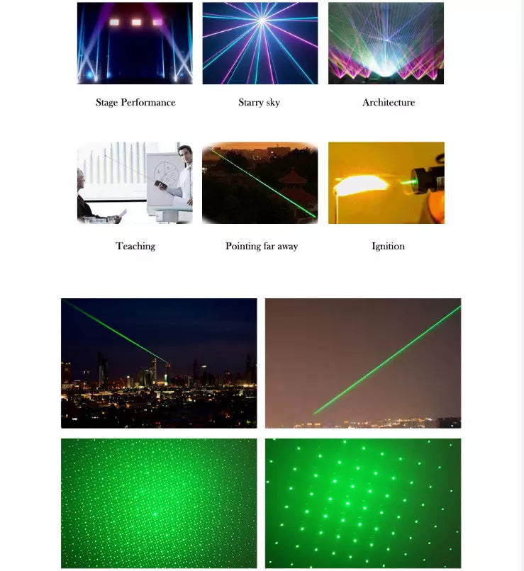 Oplaadbare groene laserpointer met lang bereik en hoge precisie