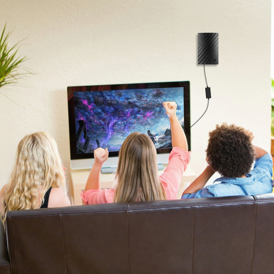 Versterkte binnenantenne voor tv met groot ontvangstbereik