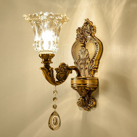 Vintage gouden wandlamp – Aureo
