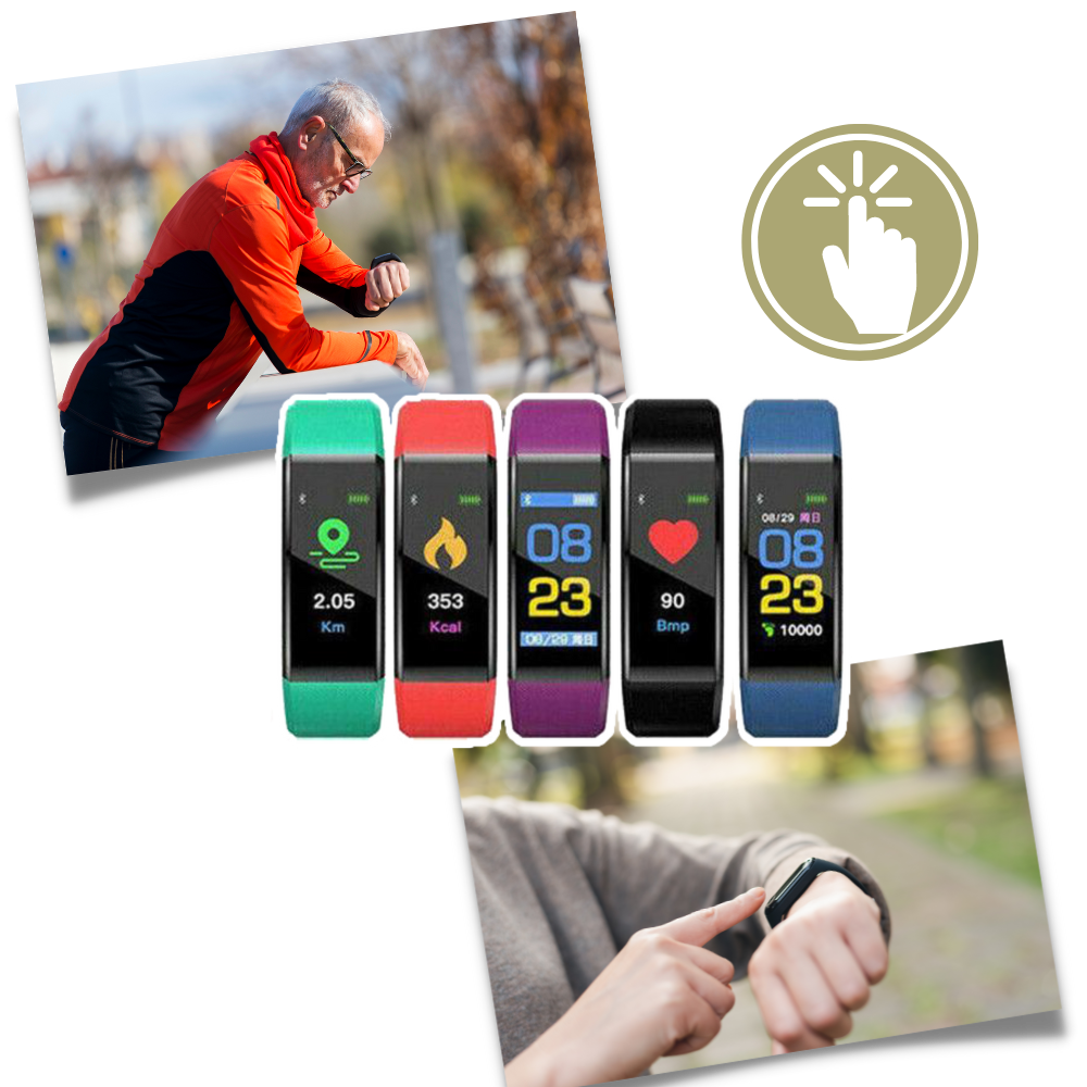 Gezondheidstracker-smartwatch voor senioren met groot display