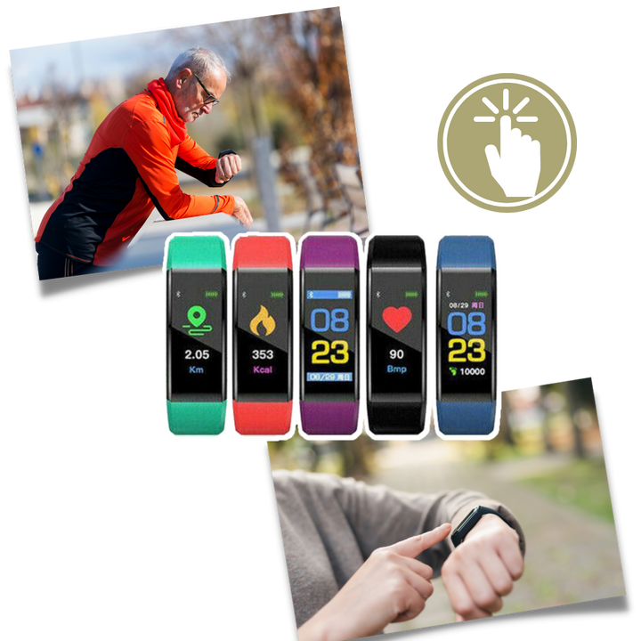 Gezondheidstracker-smartwatch voor senioren met groot display