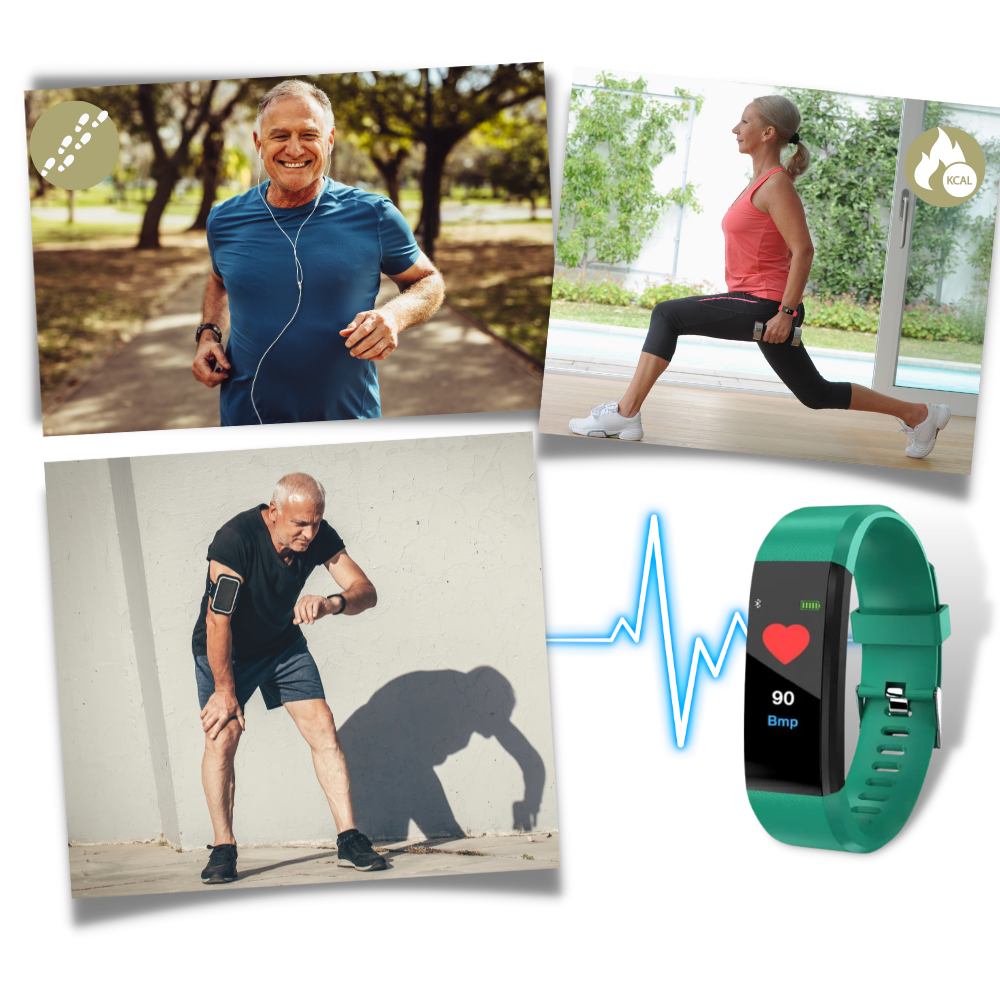 Gezondheidstracker-smartwatch voor senioren met groot display