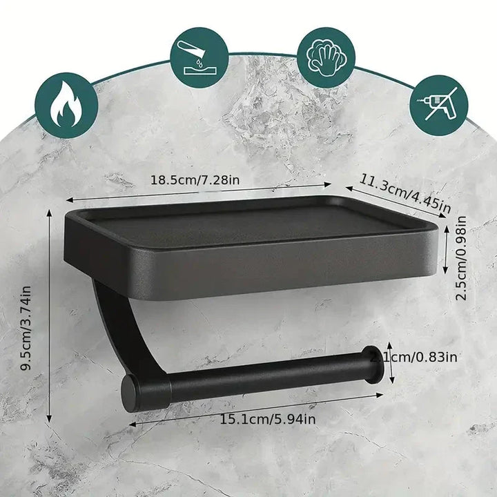 Toiletrolhouder met Plankje – Stalux