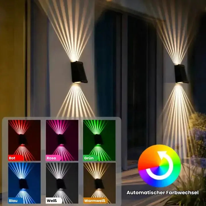 Solarlamp voor tuin en balkon | Tuinverlichting met kleurwisseling | Solarlampen voor buiten | SolarLumen