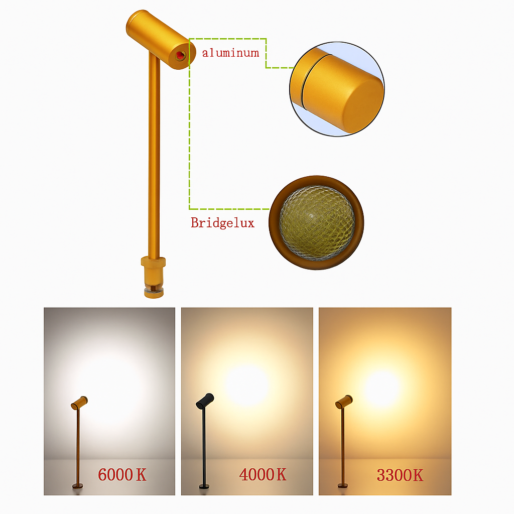 verstelbare LED-spotverlichting voor sieradenvitrine
