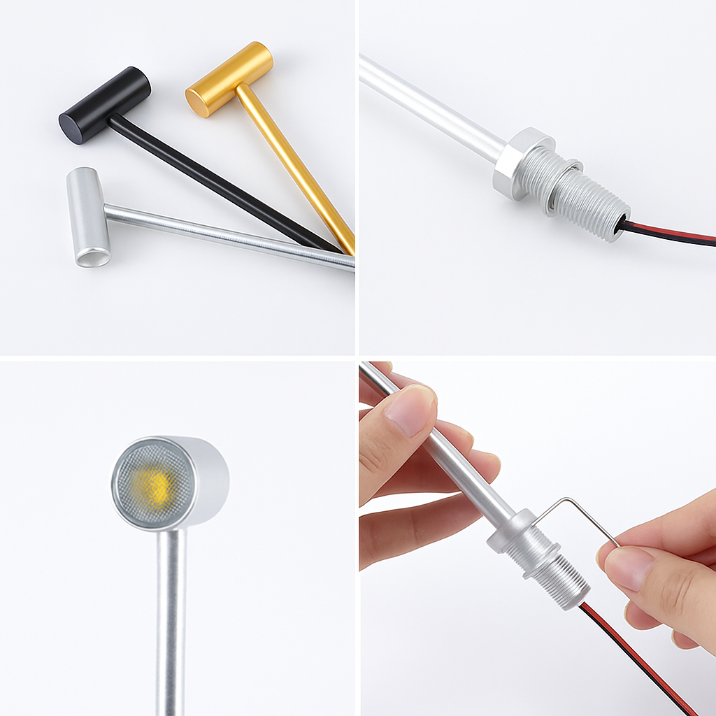 verstelbare LED-spotverlichting voor sieradenvitrine