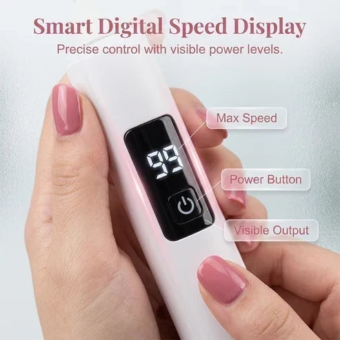 Precisie led-elektrische nagelslijper met digitaal display