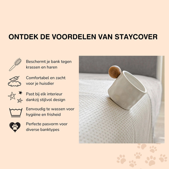 Antislip beschermhoes voor de bank - wasbaar & waterafstotend
