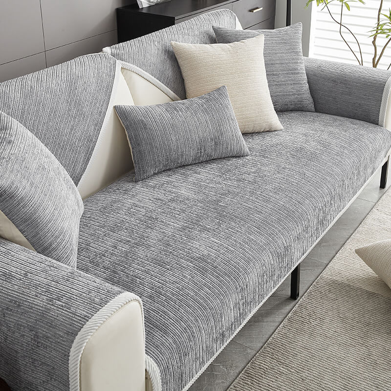 Krasbestendige chenille bankhoes - Stijlvol, antislip & machinewasbaar
