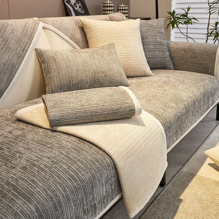 Krasbestendige chenille bankhoes - Stijlvol, antislip & machinewasbaar