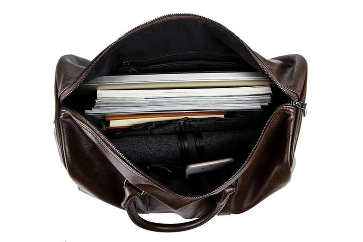 Leren reistas met grote capaciteit – licht & slijtvast handbagage