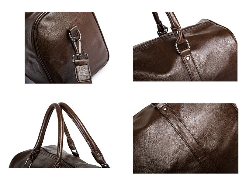 Leren reistas met grote capaciteit – licht & slijtvast handbagage