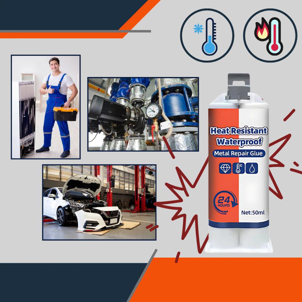 Metaalreparatielijm 50 g - Waterdichte verbindingsformule
