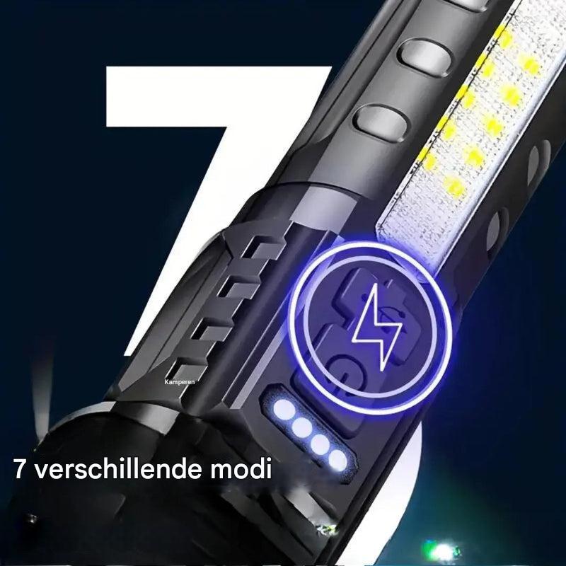 OutdoorHaven Militaire Zaklamp – 5000 Lumen Tactische Fakkel