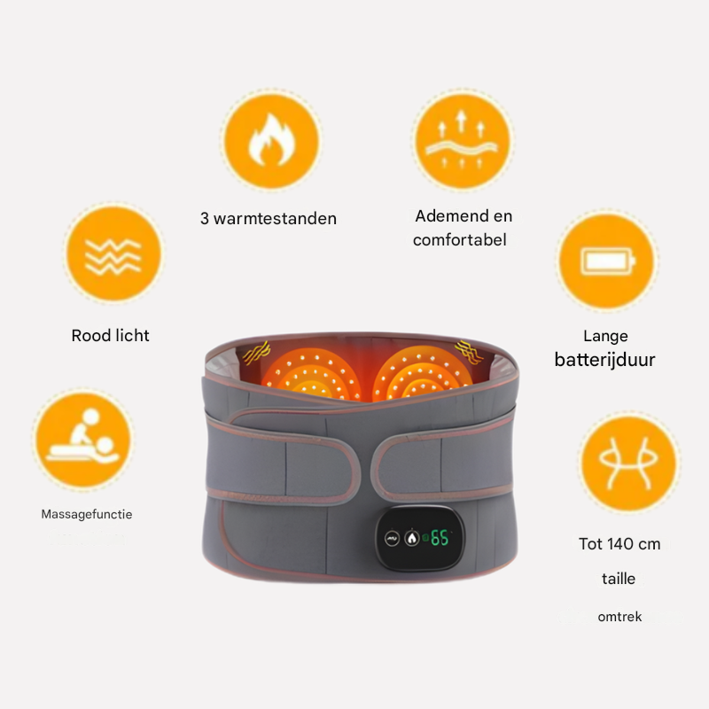 Massagegordel met rode lichtwarmte