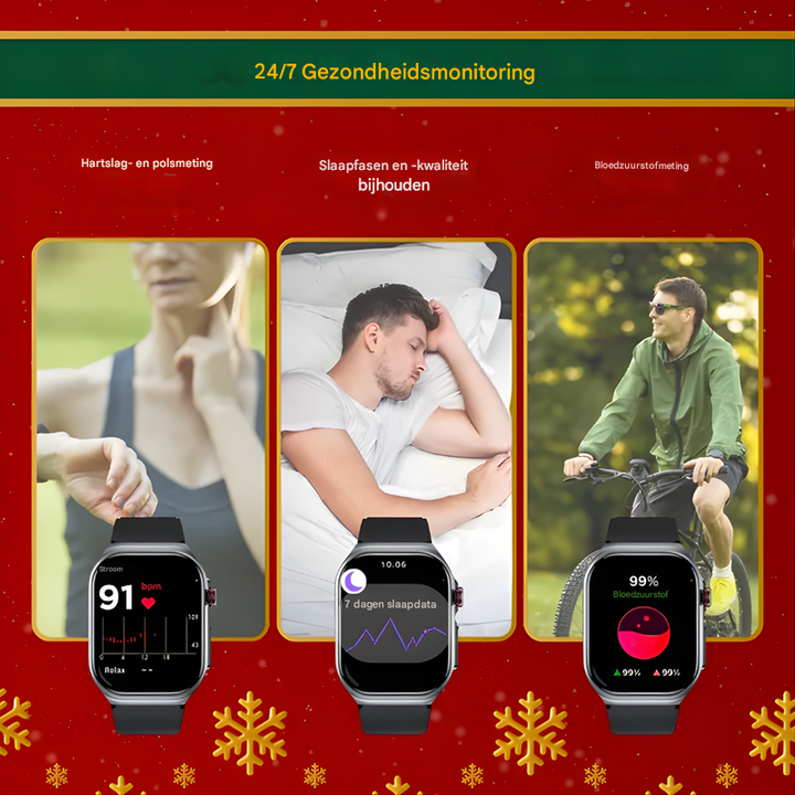 Smartwatch met Geavanceerde Functies voor Actieve Levensstijlen