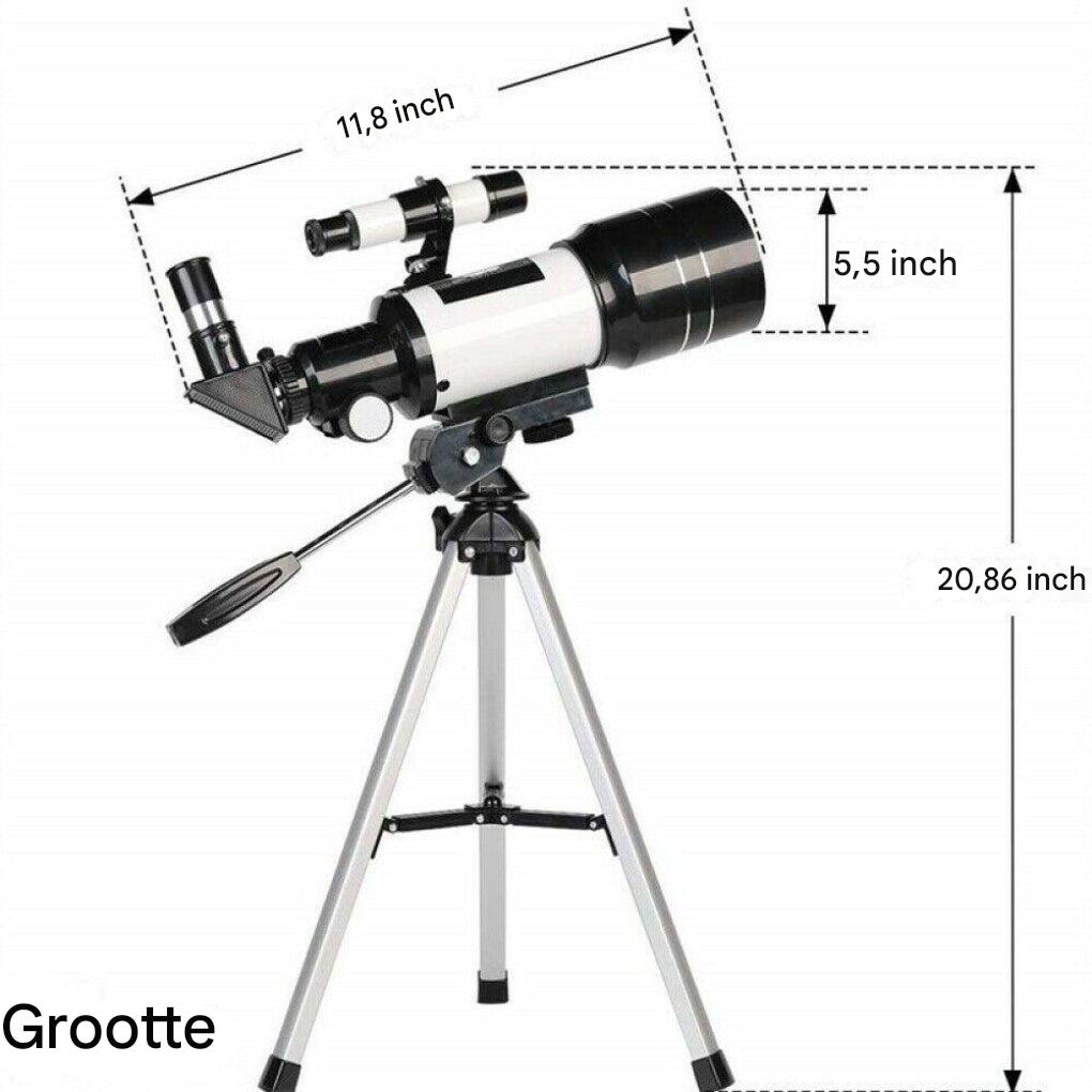 Professionele 300/70mm telescoop met statief en telefoonhouder