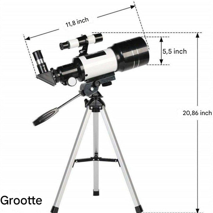 Professionele 300/70mm telescoop met statief en telefoonhouder