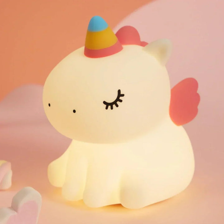 Schattig nachtlampje met figuurtje voor naast je bed, touchbediening, oplaadbare lamp