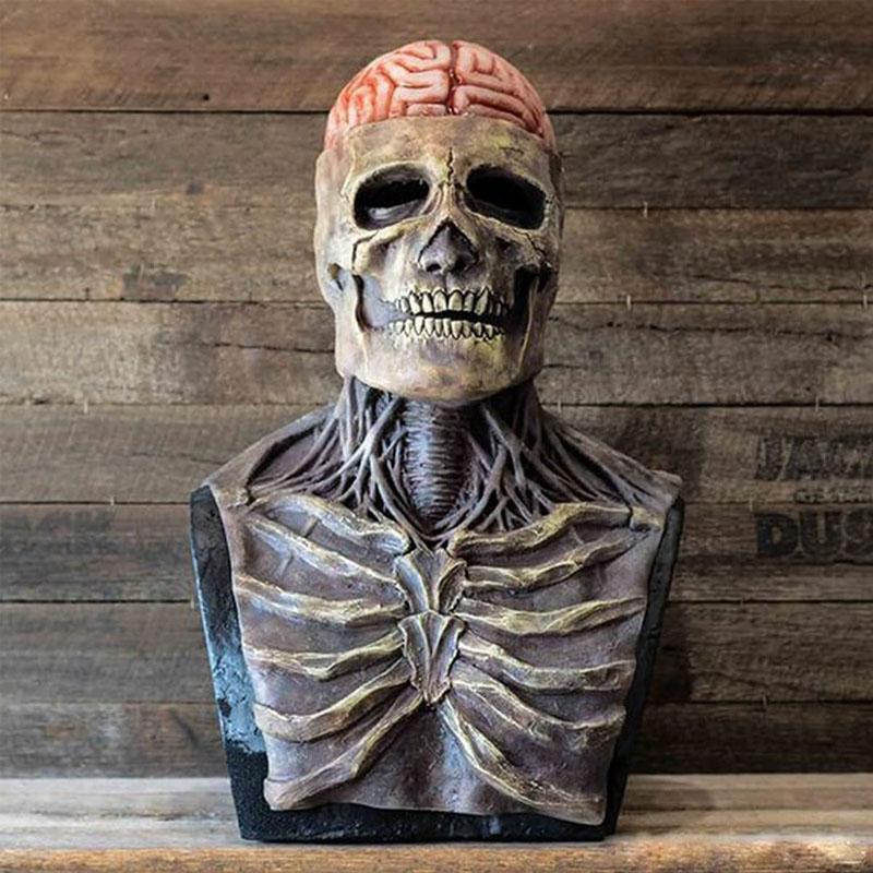 Ultrarealistisch Halloween-skeletkostuum met masker