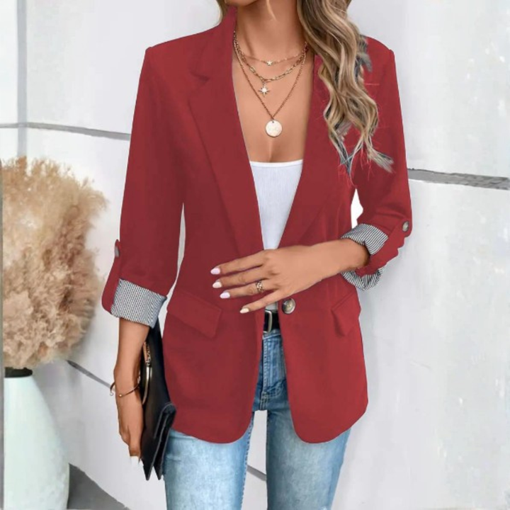 Damesblazer met Oprolbare Mouwen