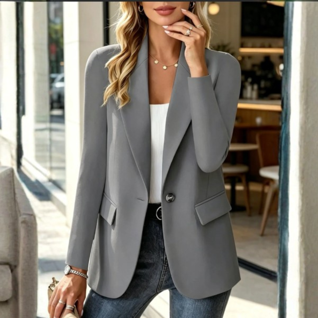 Lange Blazer met Reverskraag