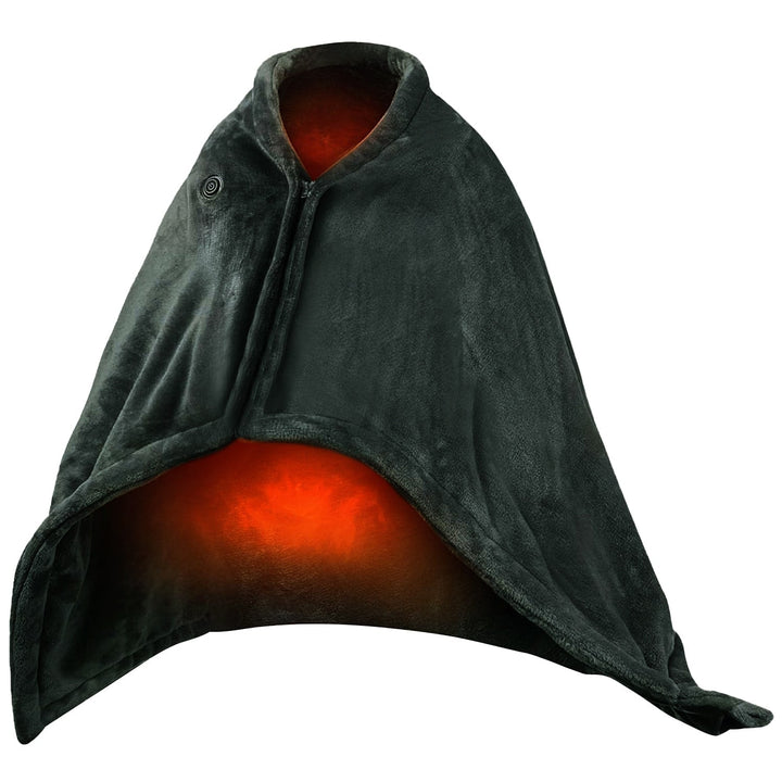 Draagbare USB-warmtedeken met rits van zachte fleece