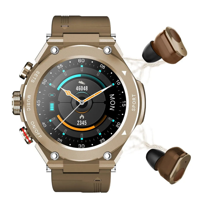 Oreste – Smartwatch met Geïntegreerde Draadloze Oordopjes