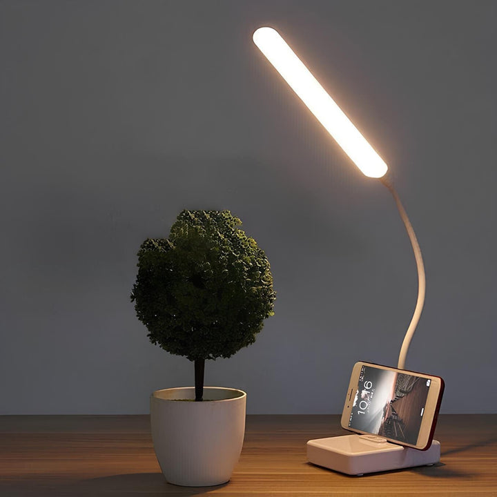 Flexibele bureaulamp met buigbare arm, oplaadbaar en verstelbaar licht